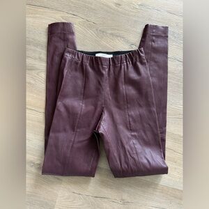 Robert Rodriguez Deep Red/Burgundy 100% Leather Trousers Women’s Size 2